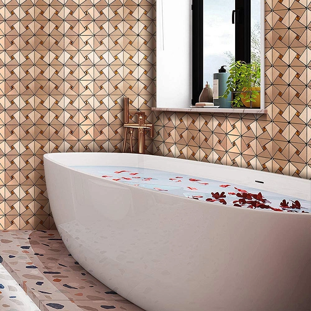 New Design Marble &amp; Flower &amp; Crystal Mosaic Wall Sticker