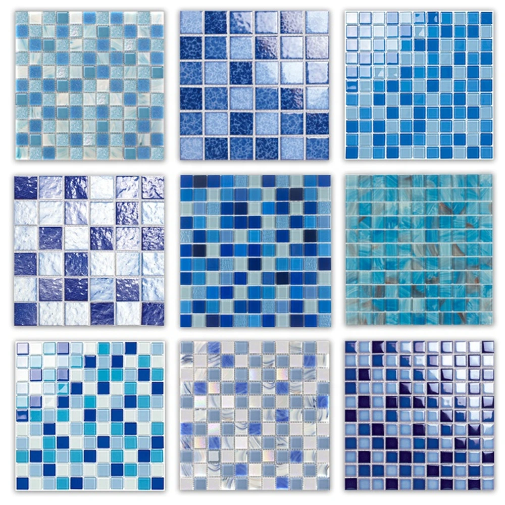 Factory Swimming Pool Tiles and Decorative Wall Glass Mosaic Tiles