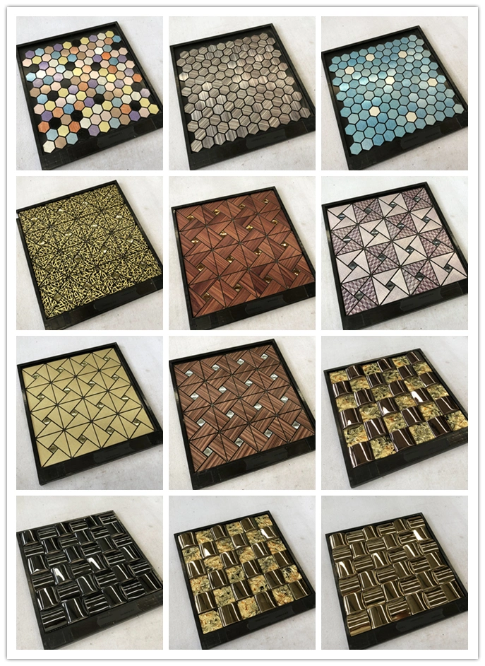 Stone Mosaic Custom Hexagon Shaped Mosaic Wall Tiles Golden Select Mosaic Wall Tile