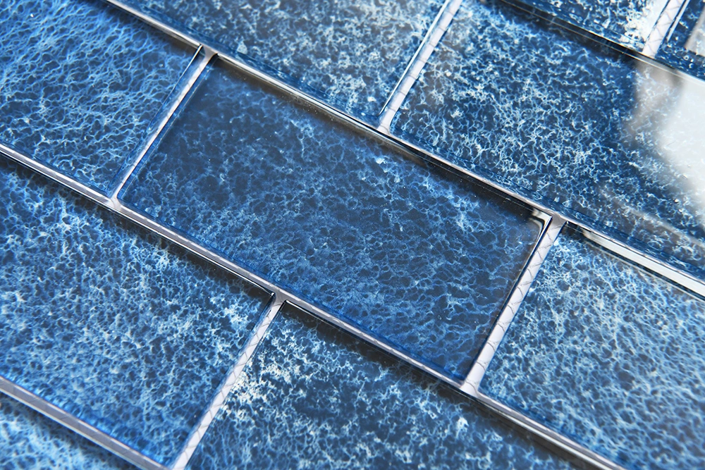 2022 Popular Design Glass Mosaic Tile Blue Mosaico De Vidrio Swimming Pool Mosaic