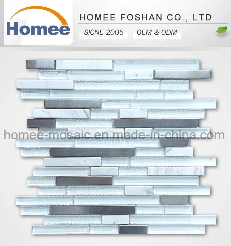 Wholesale Factory Metallic Glass and Stone Mosaic