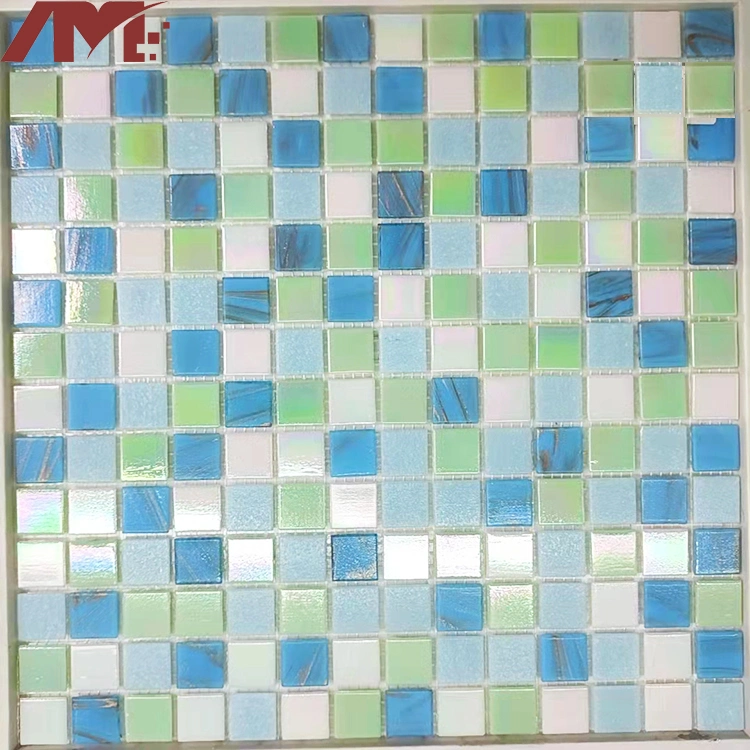 Factory Blue Color Art Wall Floor Swimming Pool Glass Mosaic Ceramics Tiles