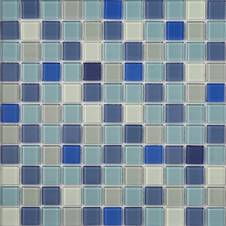 23X23 mm Backing Mesh Hot Melt Glass Mosaic Floor Water Proof Swimming Pool Bathroom Tiles