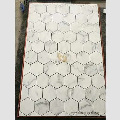 Natural White Marble Mosaic Hexagon Tiles for Wall Decoration/Kitchen/Backsplash Swimming Pool