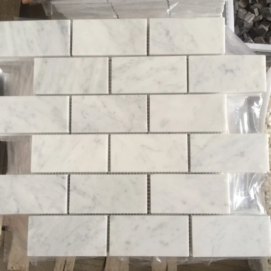 Carrara White Marble Grand Fish Scale Fan Shaped Mosaic Tile Honed for Kitchen and Bathroom Backsplash
