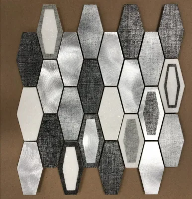 Stainless Steel 3D Arch Shape Metallic Decor Metal Mosaic Wall Tiles for Backsplash