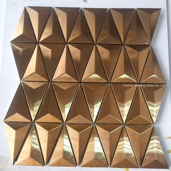 Ceramic Mix Metal Hexagonal Stainless Steel Aluminium Mosaic Metallic Tile for Wall Decoration
