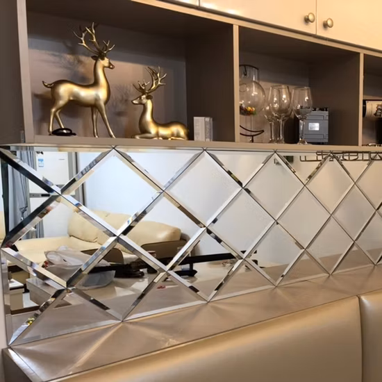 Wholesale Art Glass Beveled Mirror Tile Mirror Glass Mosaic Tile