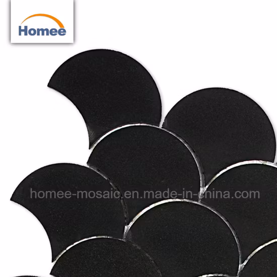 Floor Wall Tile Fan Shaped Waterjet Marble Fish Scale Mosaic Tile