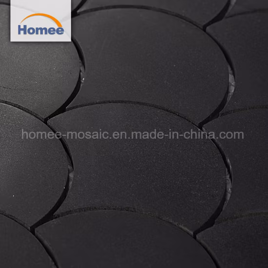 Floor Wall Tile Fan Shaped Waterjet Marble Fish Scale Mosaic Tile