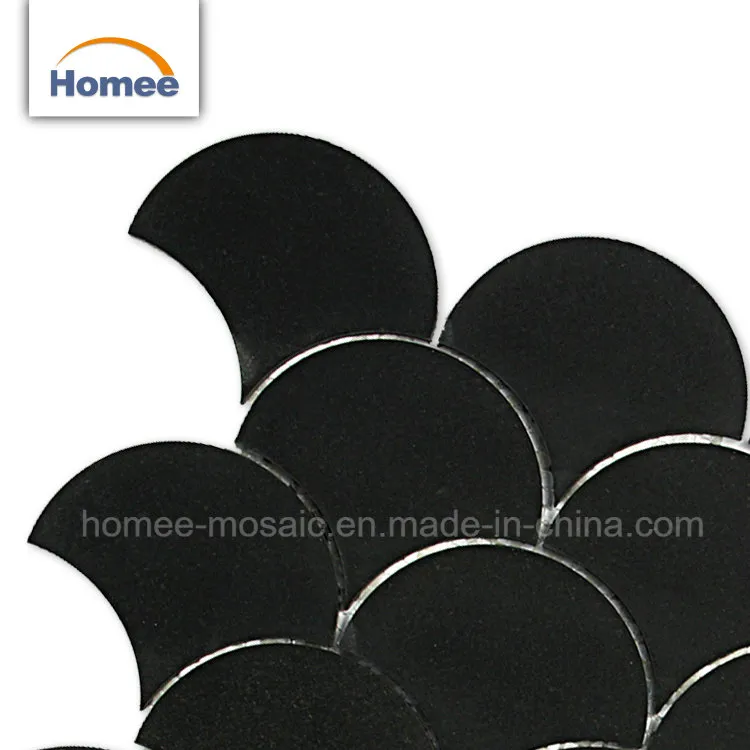 Floor Wall Tile Fan Shaped Waterjet Marble Fish Scale Mosaic Tile