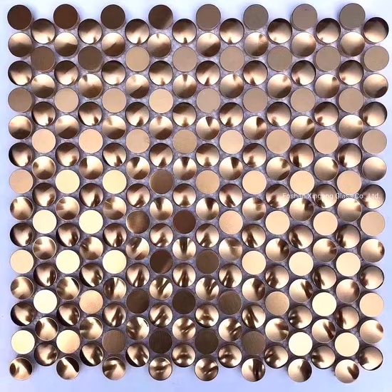 Ceramic Mix Metal Hexagonal Stainless Steel Aluminium Mosaic Metallic Tile for Wall Decoration