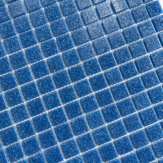 300X300mmm 12inch 3.5mm 4mm 6mm Glossy Blue Swimming Pool Crystal Glass Mosaic Tiles