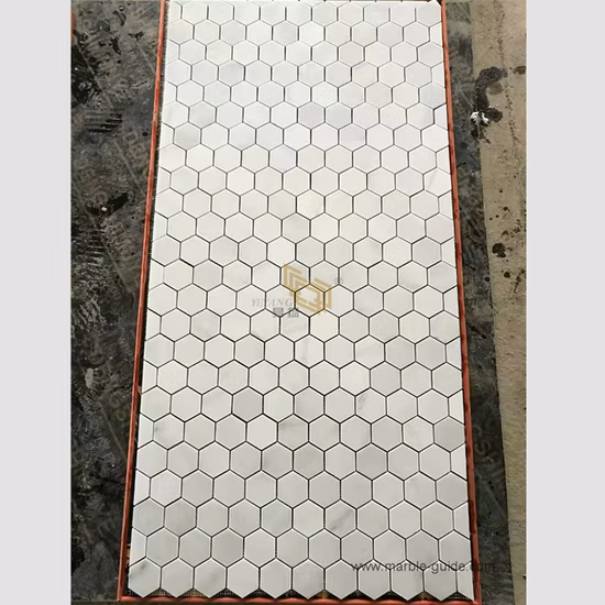Natural White Marble Mosaic Hexagon Tiles for Wall Decoration/Kitchen/Backsplash Swimming Pool